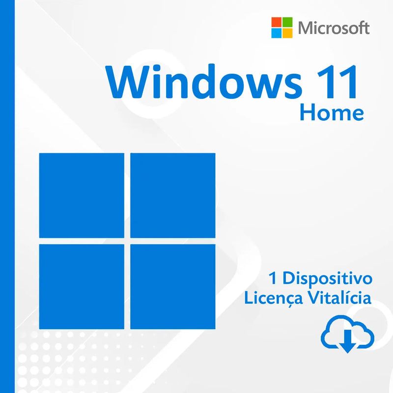 Windows 11 Home Original Microsoft Vitalicio 32/64Bits Com Nota Fiscal